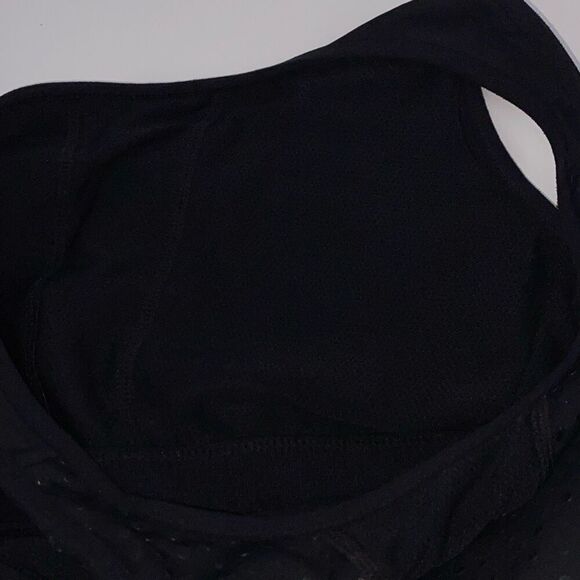 Athleta Small Black Gel Mesh Supercharged 2-in-1‎ Shelf Bra Tank Top Small Black - Picture 12 of 16